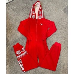 RARE VS PINK Sherpa Hooded Onesie